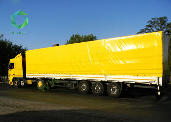PVC Bıçak Kaplamalı Tente 550gsm Vinil Kaplamalı Kamyon Kapağı 2500N Çekme Dayanımı